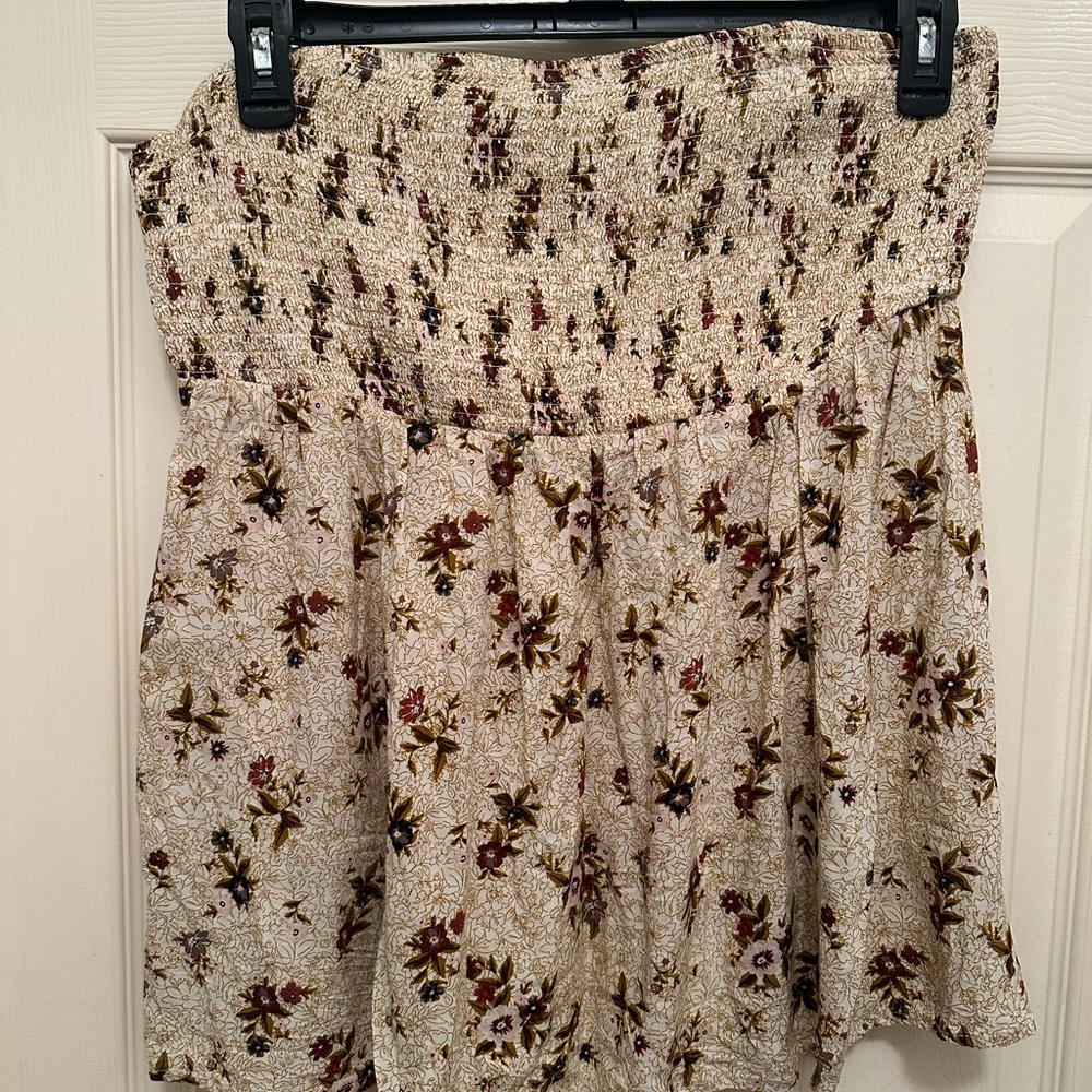 Floral Print strapless top